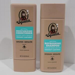 Dr. Squatch Coconut Castaway Natural Hair Shampoo  & Conditioner Men 11 fl oz